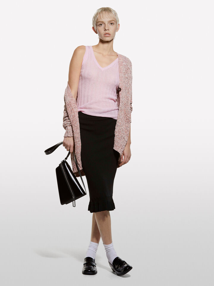 Débardeur en tricot rose pastel - hauts pour femme - Rose | Sisley image number 1